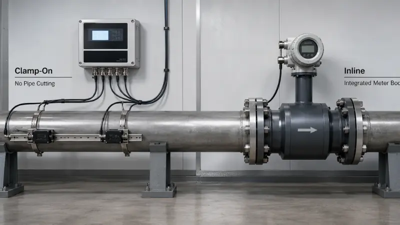 Clamp-On vs Inline Ultrasonic Flow Meters: How to Choose